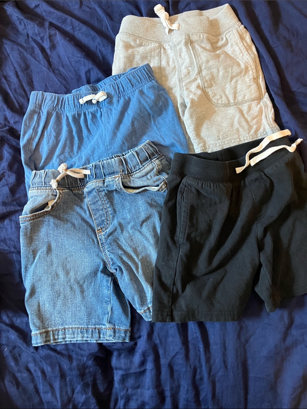 jumping beans Kids Drawstring Shorts - Black, Blue, Denim, Light Gray Carter’s